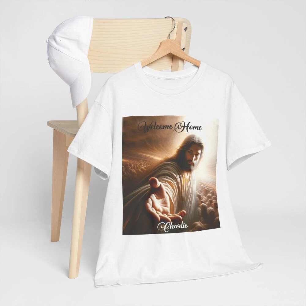 Welcome Home Charlie Kirk Jesus with his Hand Out T Shirt Born Again Christian